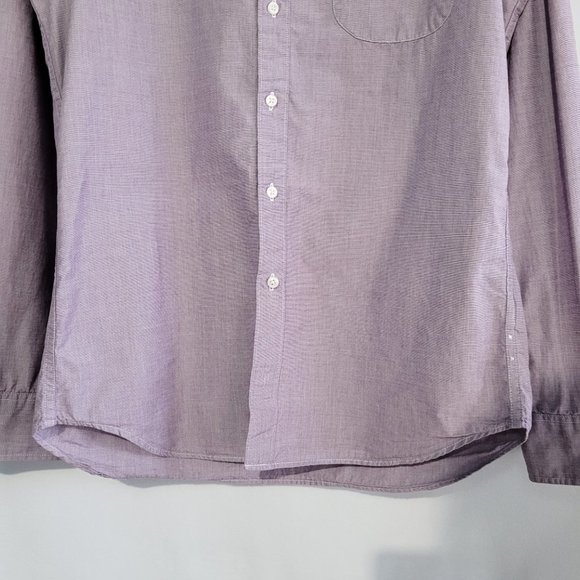 J. Crew Slim Oxford Long Sleeve Button-down Dress Shirt Light Purple Mens Medium - Picture 5 of 8